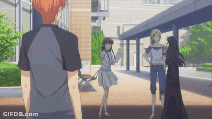 Fruits Basket Shocked Tohru Honda Walks Away GIF