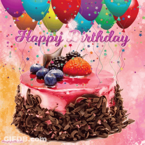 Fruity Cake Happy Birthday GIF