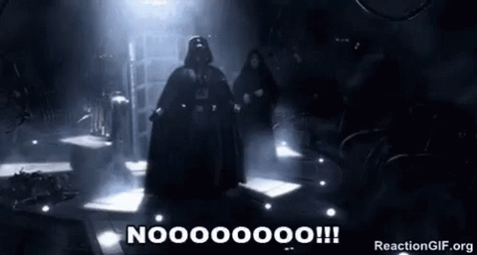 Frustrated Darth Vader Noooo Screaming GIF
