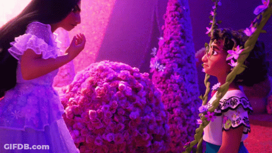Frustrated Isabela Talking To Mirabel Encanto GIF
