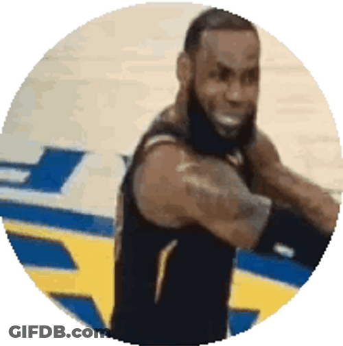 Frustrated Lebron Missing Dunk GIF
