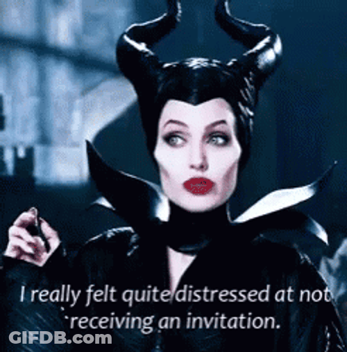Frustrated Maleficent Didn't Receive Invitation GIF
