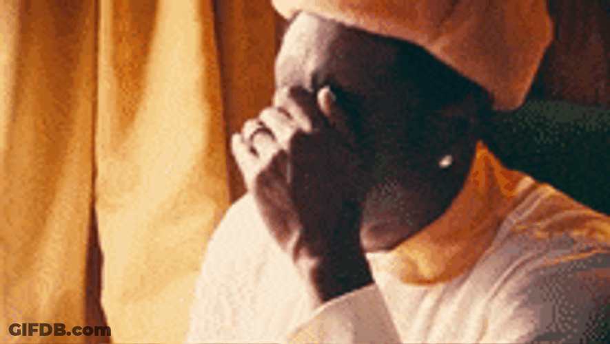 Frustrated Man Woosah  Thinking GIF