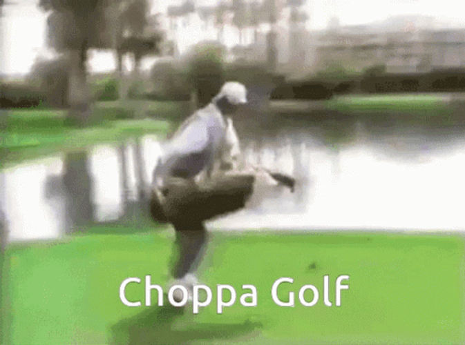 Frustrated Throw In A Golf Course GIF