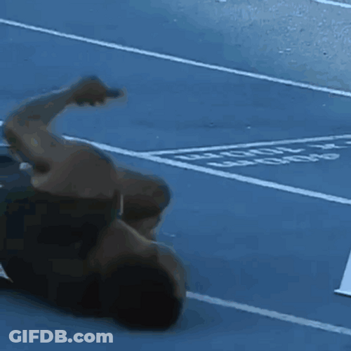 Frustrated Zambia Athlete Rolling On Ground GIF
