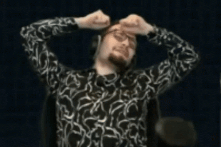 Frustration Of A Man In Head Set GIF