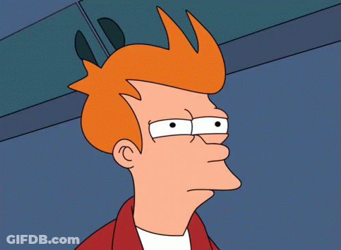Fry From Futurama Is Shown With A Serious Expression On His Face GIF