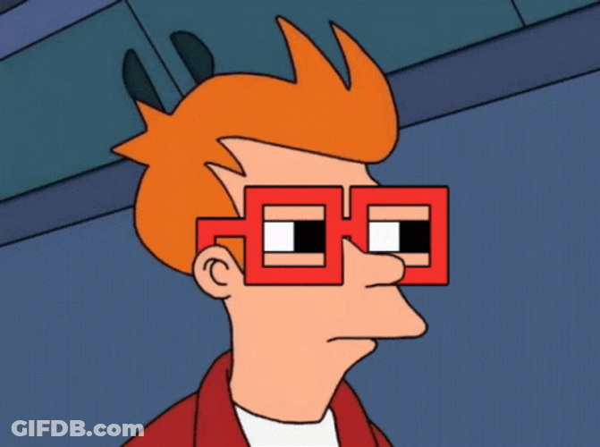 Fry Futurama Squint Look GIF