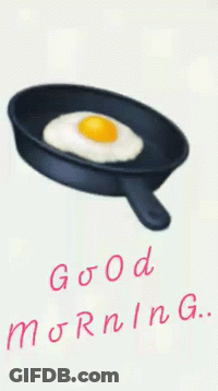 Frying Pan With Egg Good Morning GIF