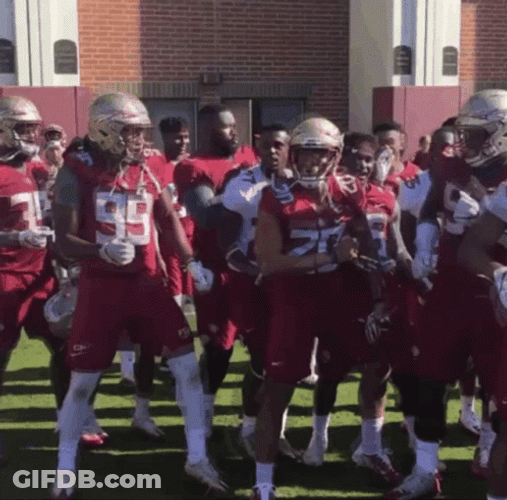 Fsu Football Team Dancing Together GIF