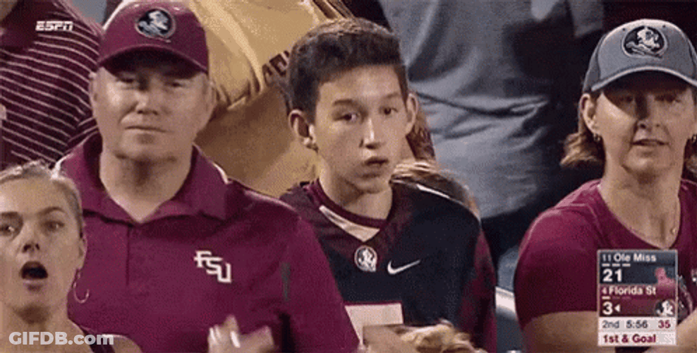 Fsu Shocked Fan Boy GIF