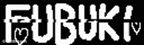 Fubuki Word In Green White Pink Pixel Art GIF