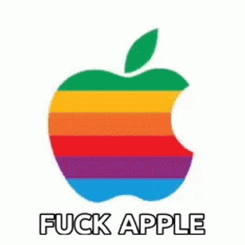 Fuck Rainbow Apple GIF