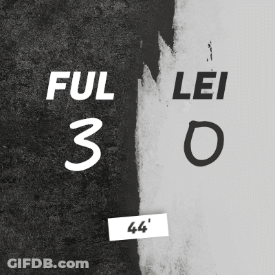 Fulham F.C. (3) Vs. Leicester City F.C. (0) First Half GIF