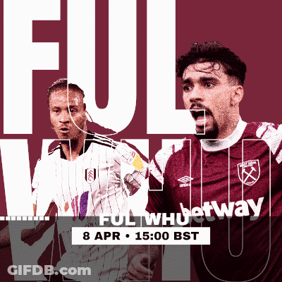 Fulham Vs West Ham Soccer Match Poster GIF