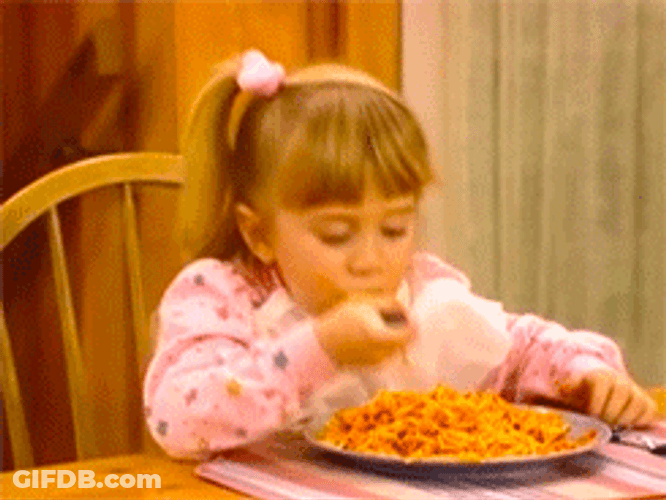 Full House Girl Eating Spaghetti GIF