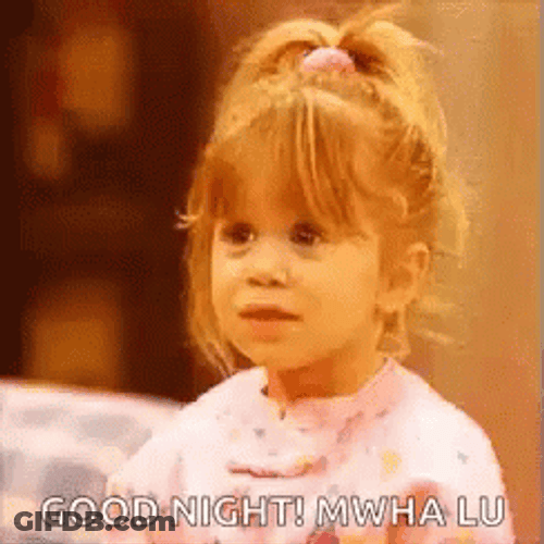 Full House Michelle Tanner Good Night Kiss GIF