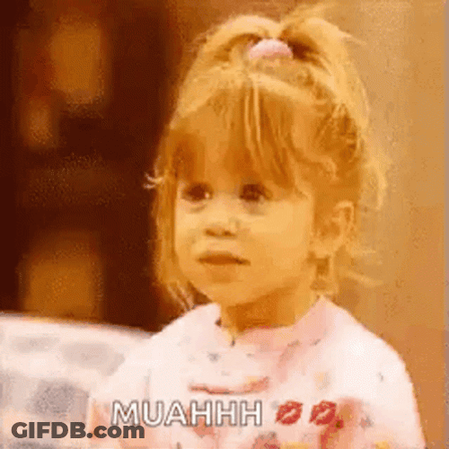 Full House Michelle Tanner Kiss GIF