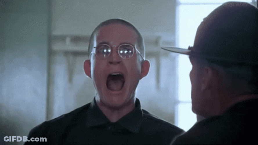 Full Metal Jacket Matthew Modine Yelling GIF