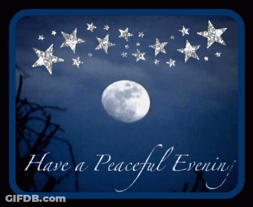 Full Moon Have A Peaceful Evening GIF