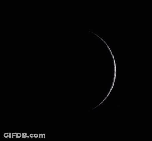 Full Moon In Black And White Photo GIF