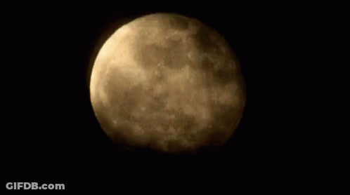 Full Moon In Night Sky GIF