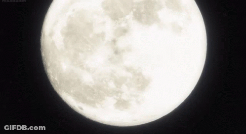 Full Moon In Night Sky With PlayStation Logo GIF