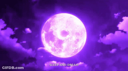 Full Moon In Purple Sky Sleep And Dream GIF