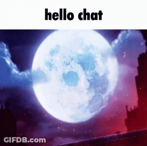 Full Moon Saying Hello Chat GIF