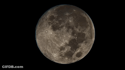 Full Moon Seen Through Telescope GIF