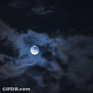 Full Moon Surrounded By Clouds GIF