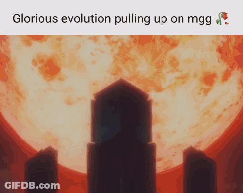 Full Moon With Glorious Evolution Text GIF