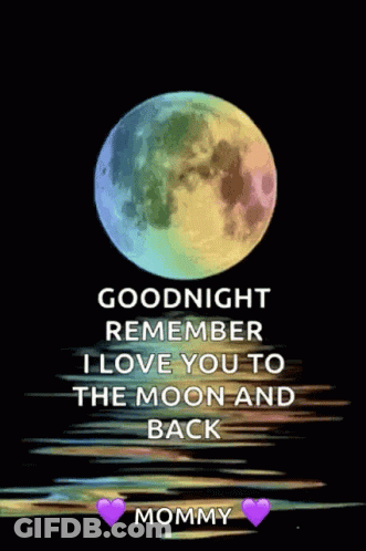 Full Moon With Goodnight Love Message GIF