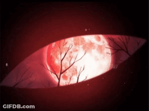 Full Moon With Trees GIF