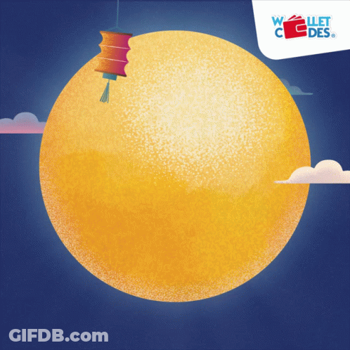 Full Moon With Wallet Codes Logo GIF