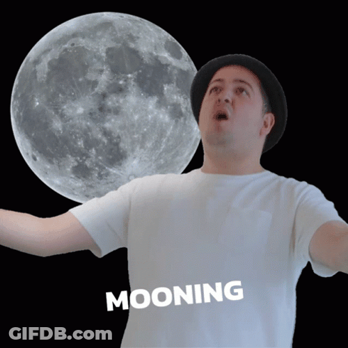 Full Moon Wolf Scream Parody Meme GIF