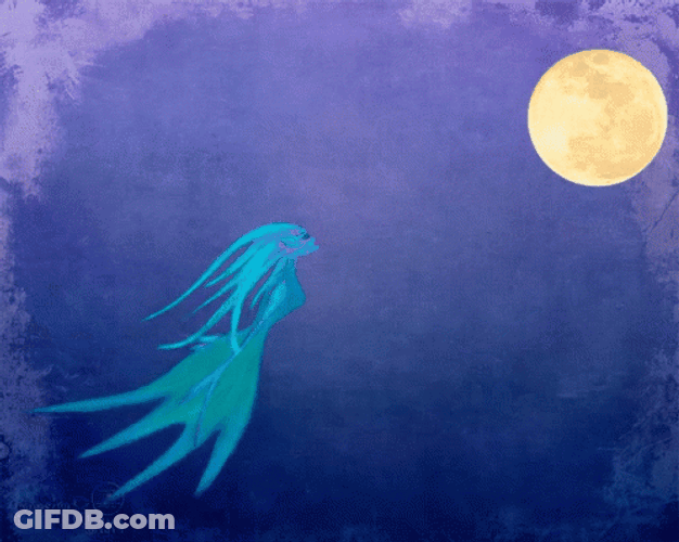 Full Moon Woman Make A Wish GIF