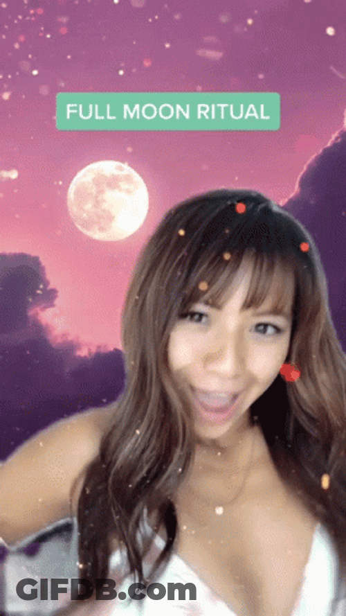 Full Moon Woman Ritual GIF
