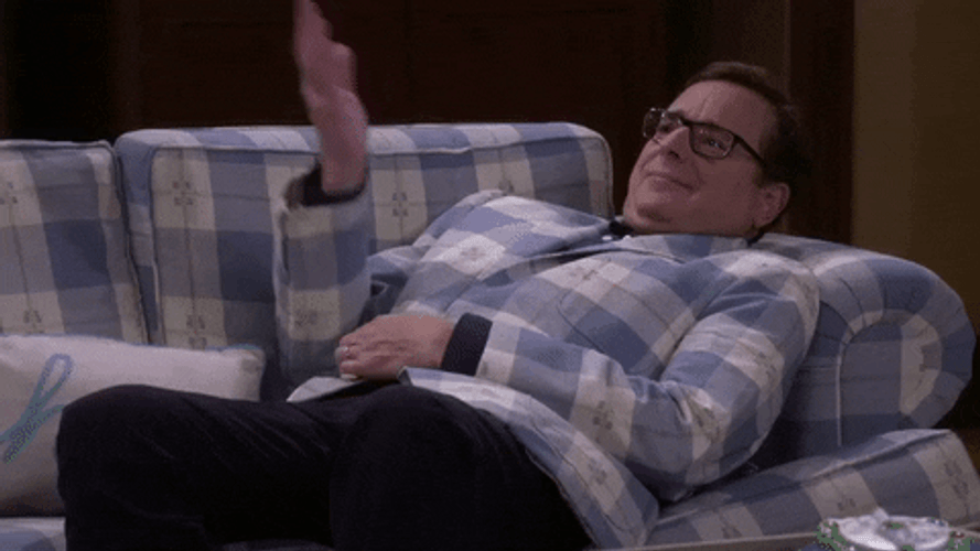 Fuller House Man Clothes Matches The Sofa GIF