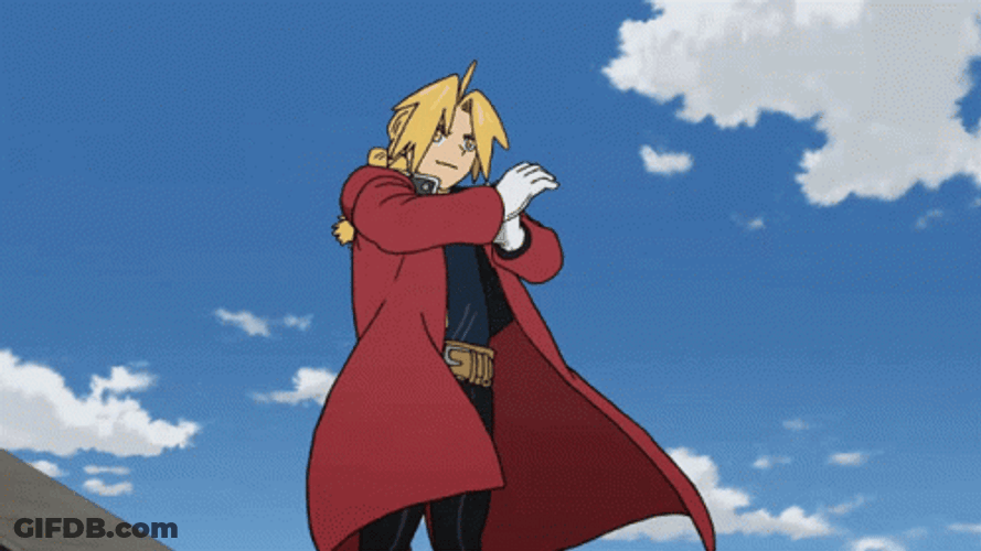 Fullmetal Alchemist Edward Elric Wielding Sword GIF