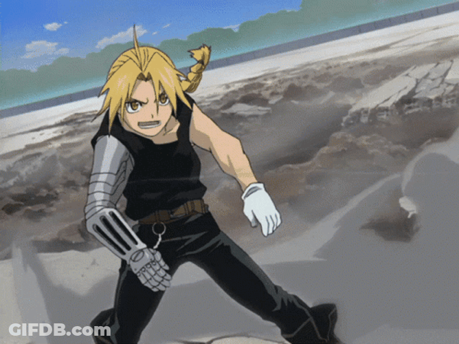 Fullmetal Alchemist Edward Ulric Massive Lightning Strike GIF