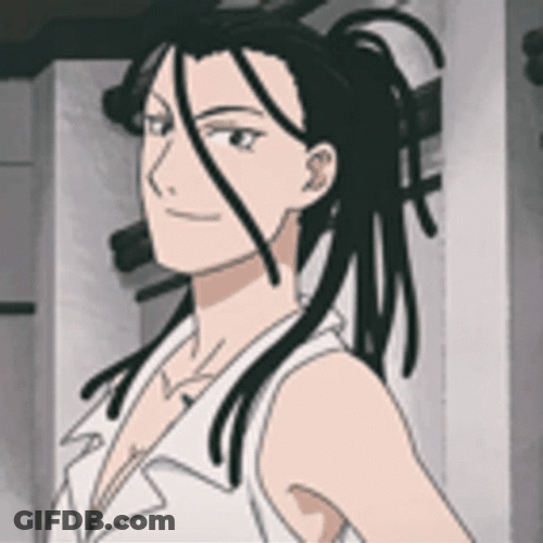 Fullmetal Alchemist Izumi Curtis Laughing GIF