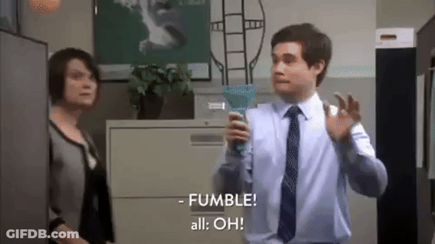 Fumble Adam De Vine GIF