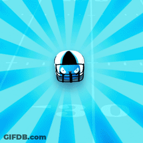 Fumble Blue Emoji Wearing Helmet GIF