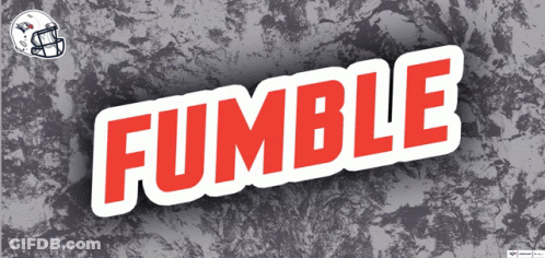 Fumble Word With Football Helmet GIF