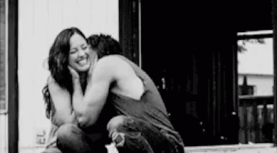 Fun Couple Hickey Kiss Game GIF