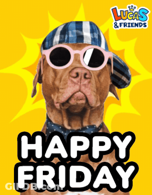 Fun Friday Cute Brown Dog GIF