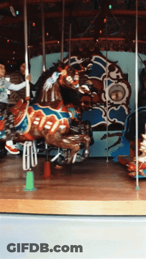 Fun Ride In Merry Go Round GIF