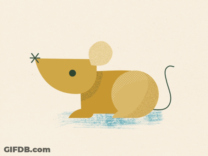 Fun Yellow Mouse Staring GIF