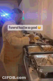 Funeral Food Be So Good Man In Suit GIF
